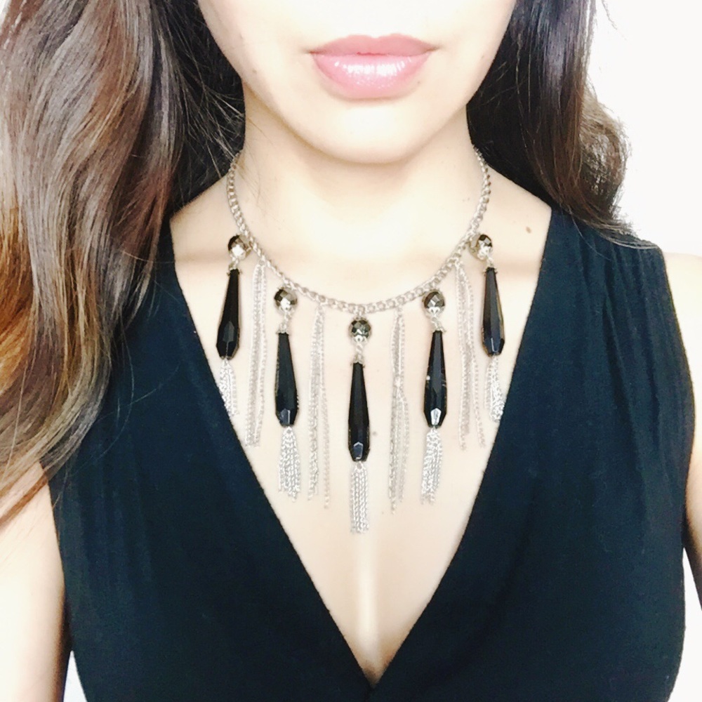 Vintage tasseled bead necklace